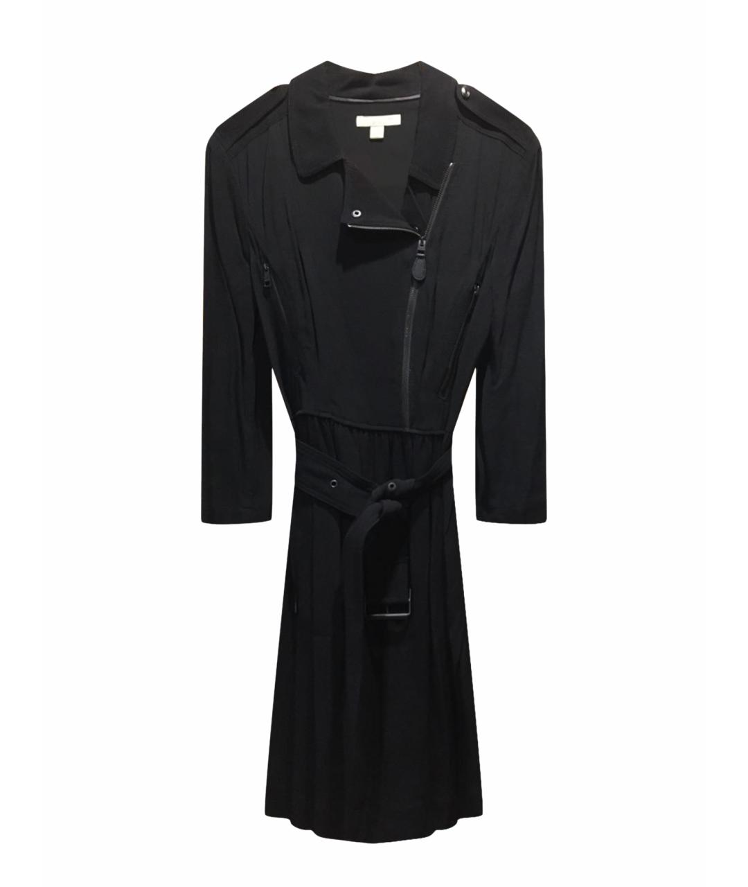 BURBERRY Черное вискозное повседневное платье, фото 1