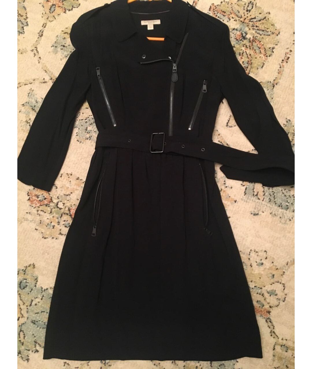 BURBERRY Черное вискозное повседневное платье, фото 5