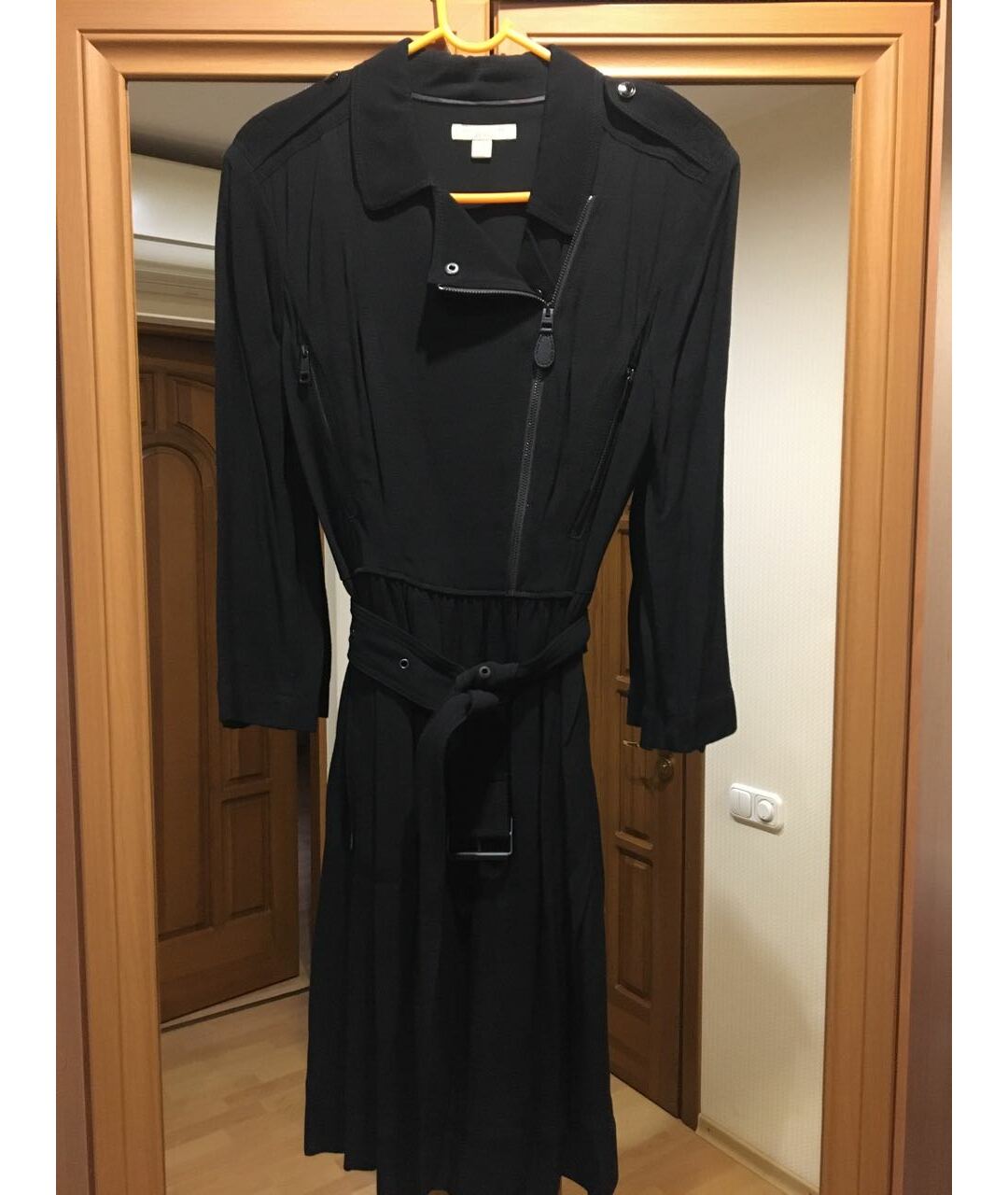 BURBERRY Черное вискозное повседневное платье, фото 9