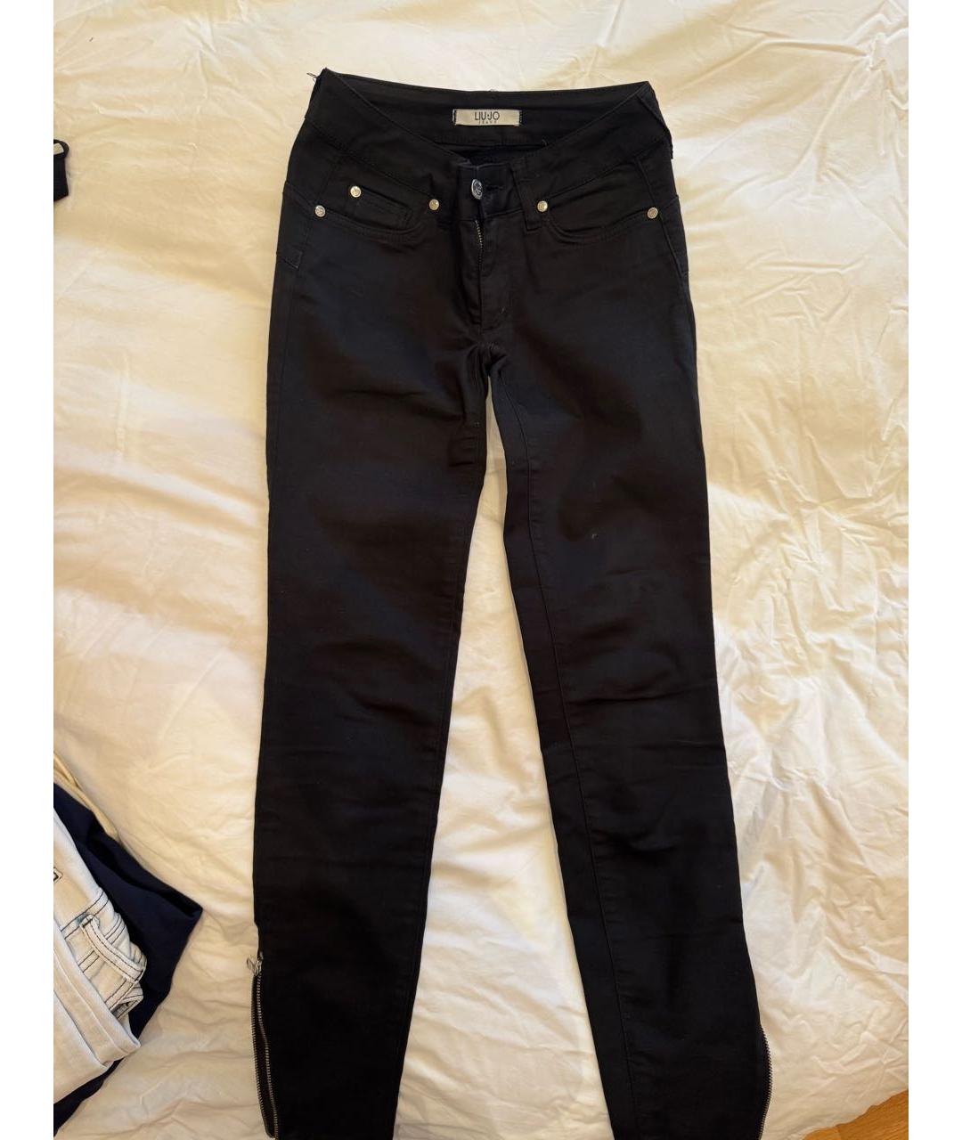 LIU JO Черные хлопко-эластановые джинсы слим, фото 4