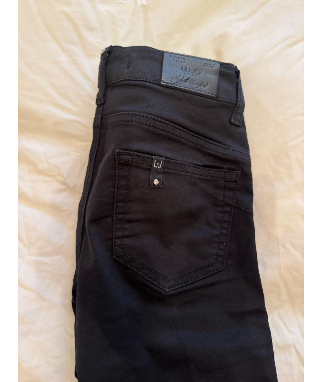 LIU JO Черные хлопко-эластановые джинсы слим, фото 2