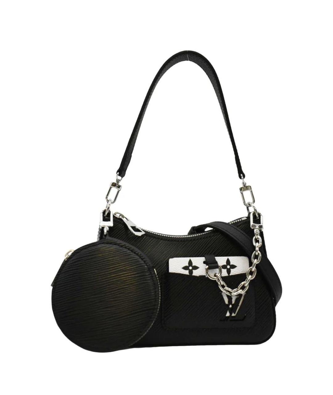 LOUIS VUITTON Черная кожаная сумка через плечо, фото 1