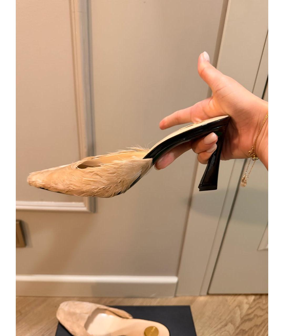 SAINT LAURENT Розовые мюли, фото 5