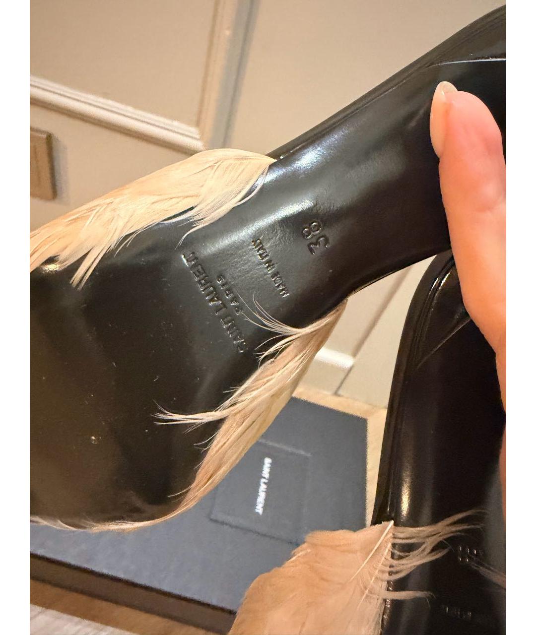 SAINT LAURENT Розовые мюли, фото 6