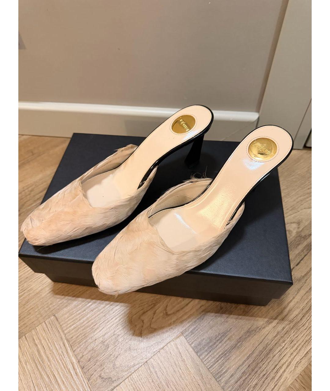 SAINT LAURENT Розовые мюли, фото 2