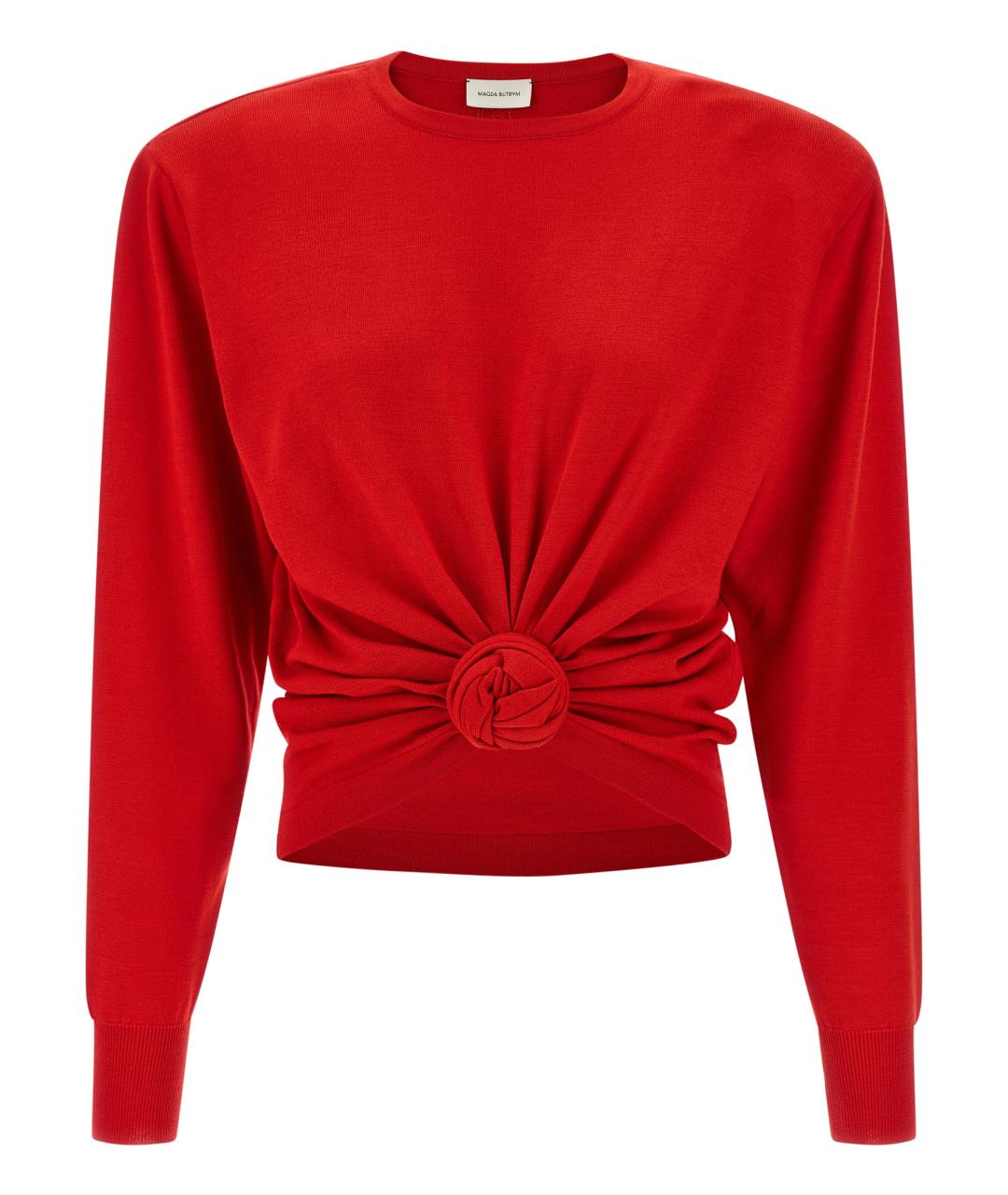 MAGDA BUTRYM Красный шерстяной кардиган, фото 1