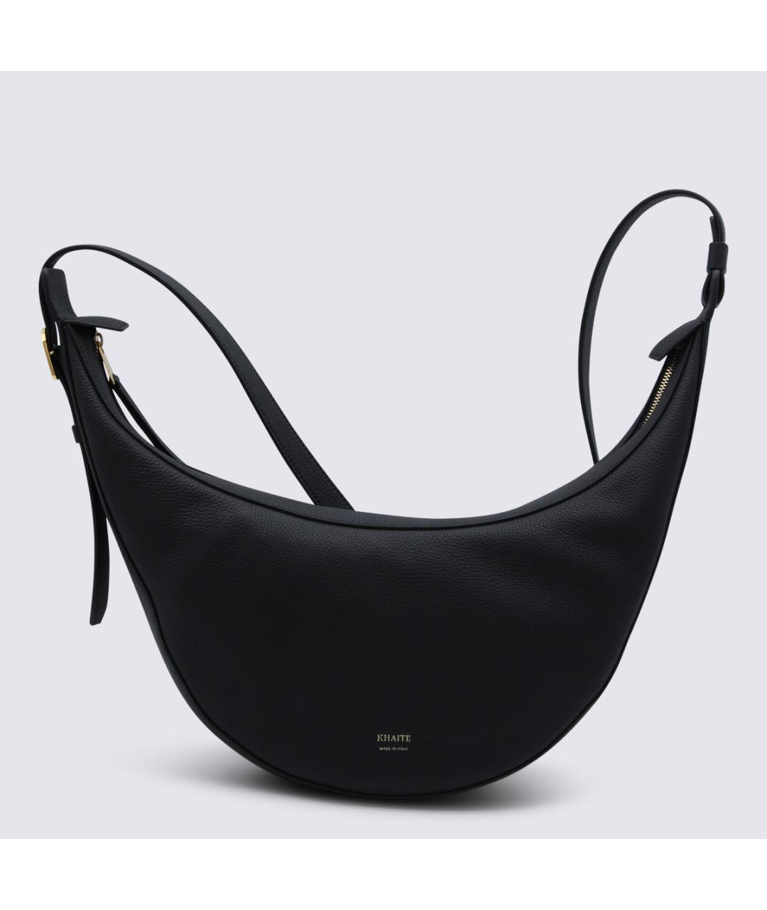 KHAITE Черная кожаная сумка через плечо, фото 5