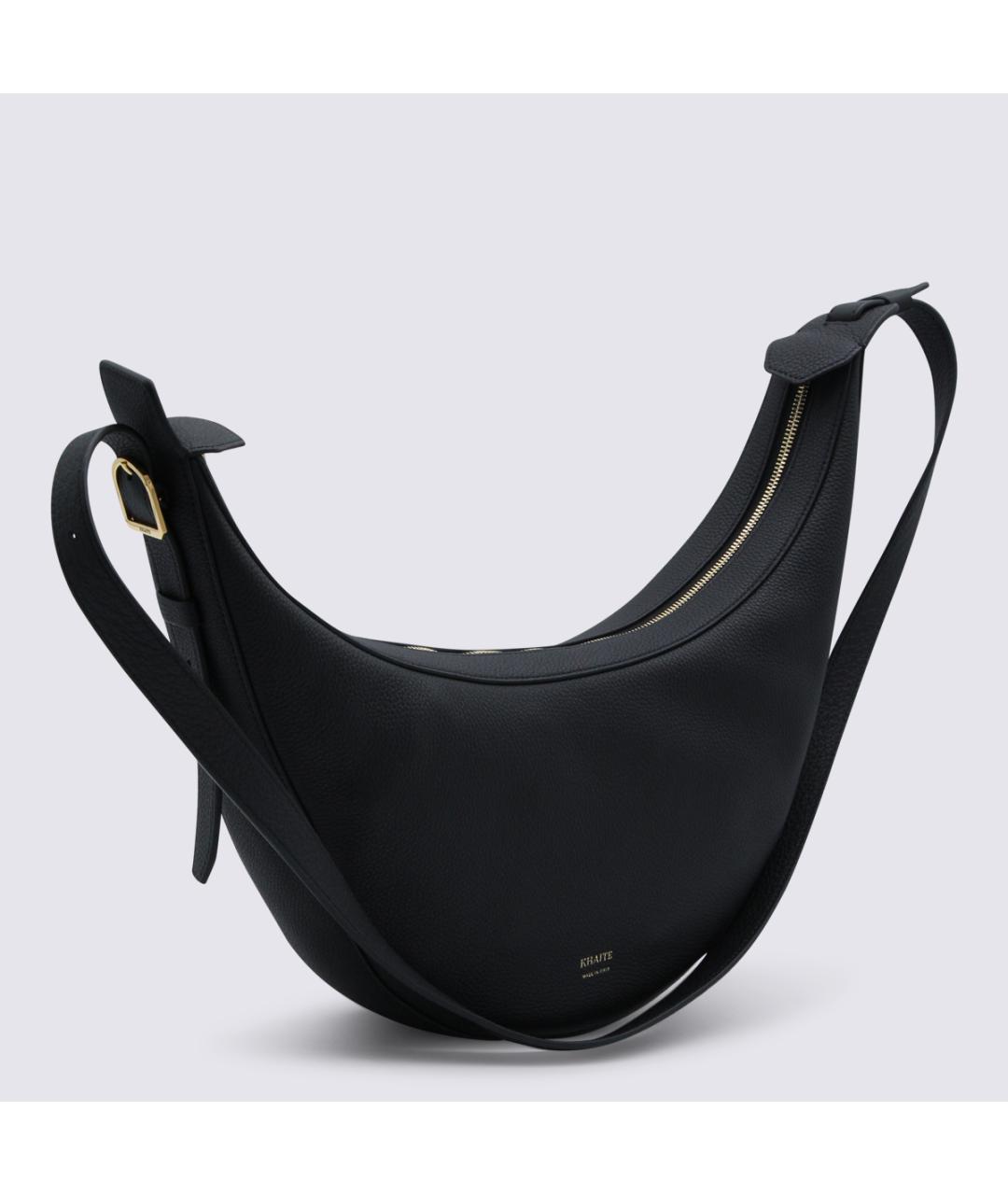 KHAITE Черная кожаная сумка через плечо, фото 2