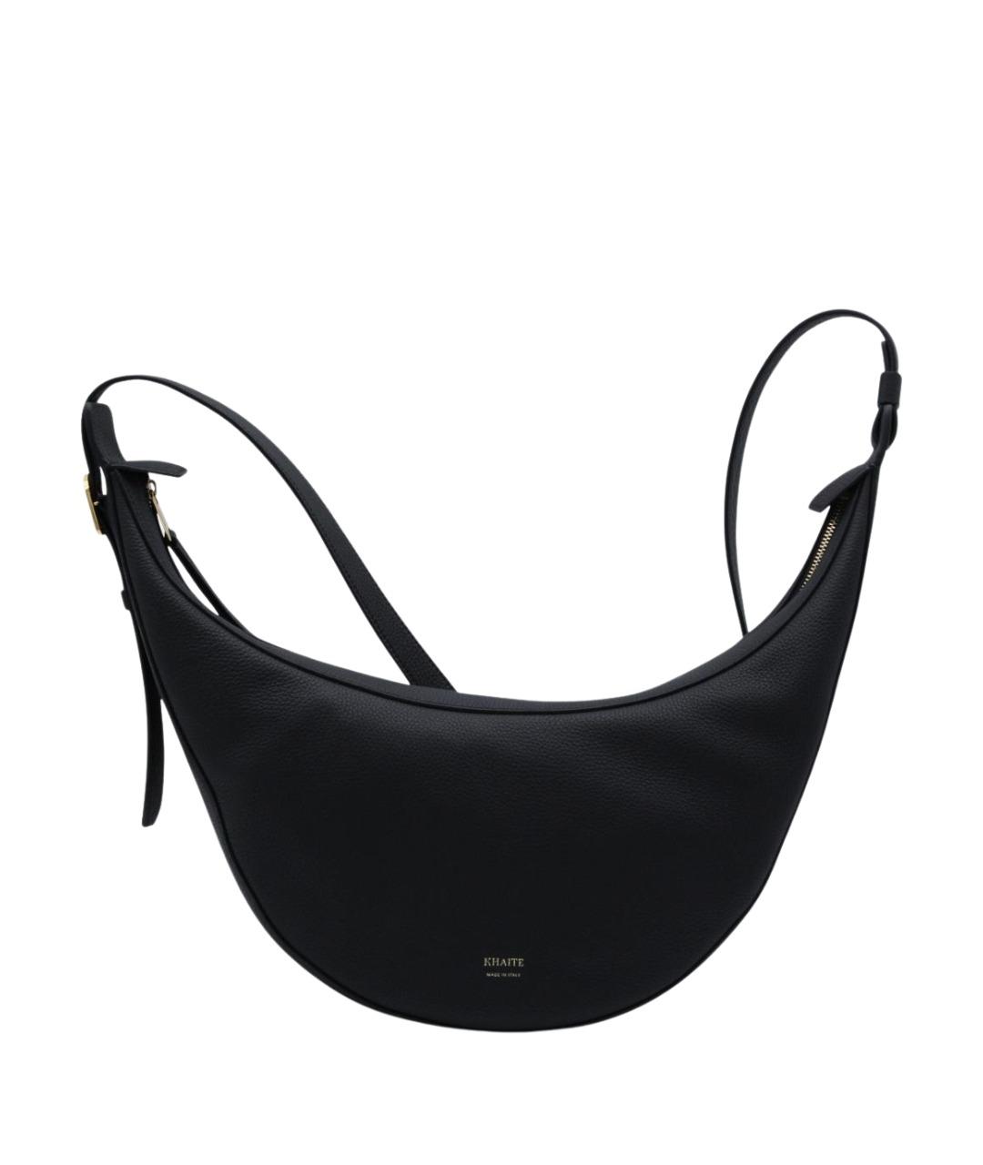 KHAITE Черная кожаная сумка через плечо, фото 1