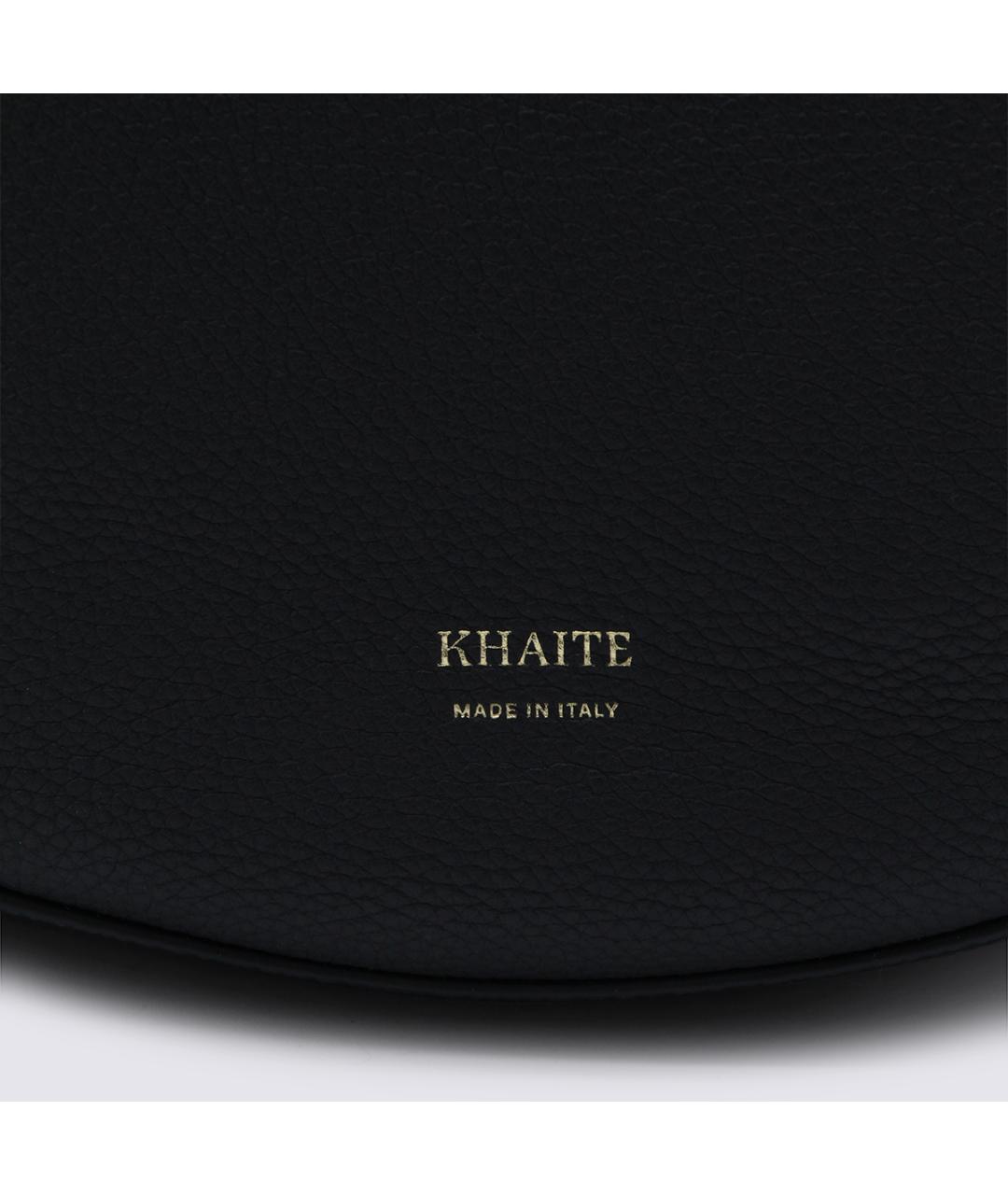 KHAITE Черная кожаная сумка через плечо, фото 4