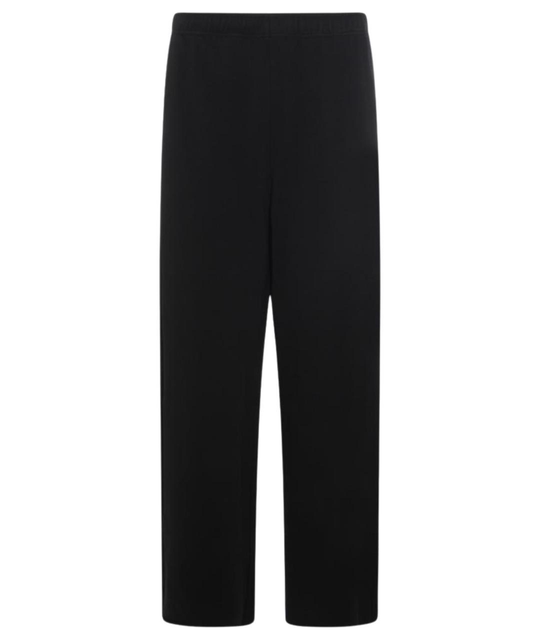 MM6 MAISON MARGIELA Черные хлопковые прямые брюки, фото 1