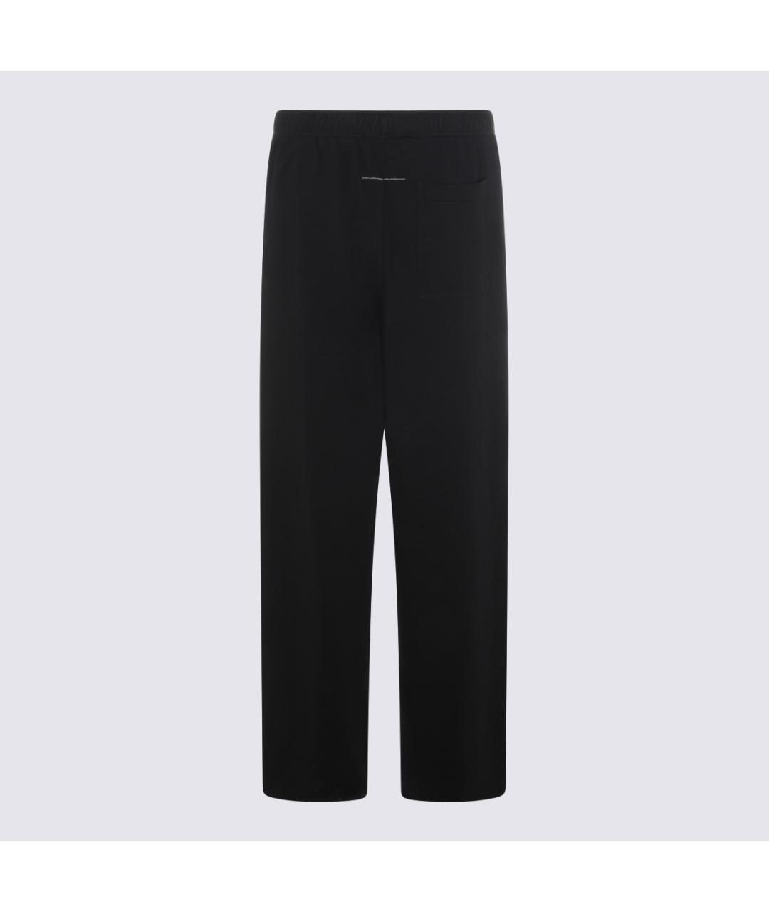 MM6 MAISON MARGIELA Черные хлопковые прямые брюки, фото 2