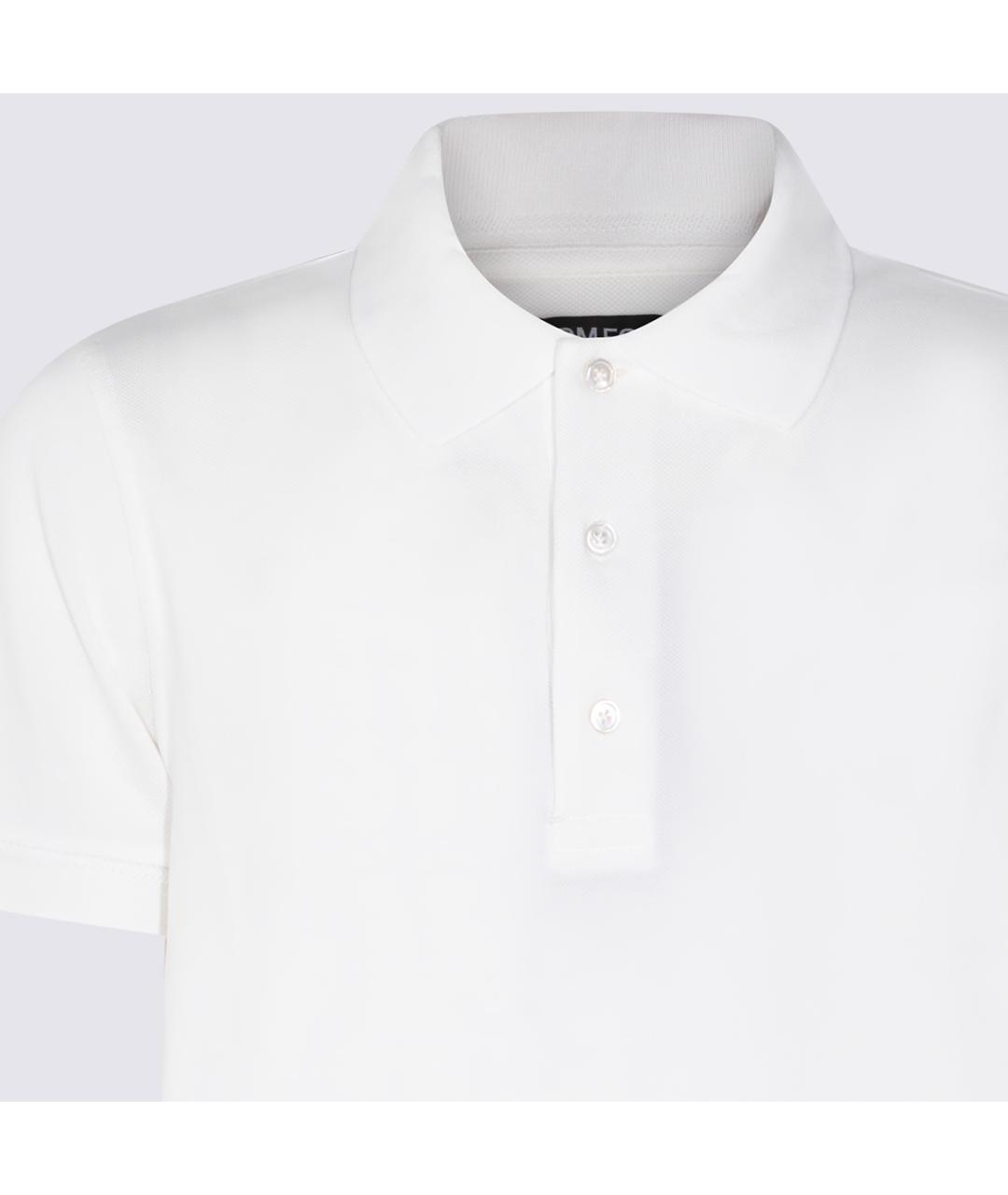 TOM FORD Бежевое хлопковое поло с коротким рукавом, фото 3