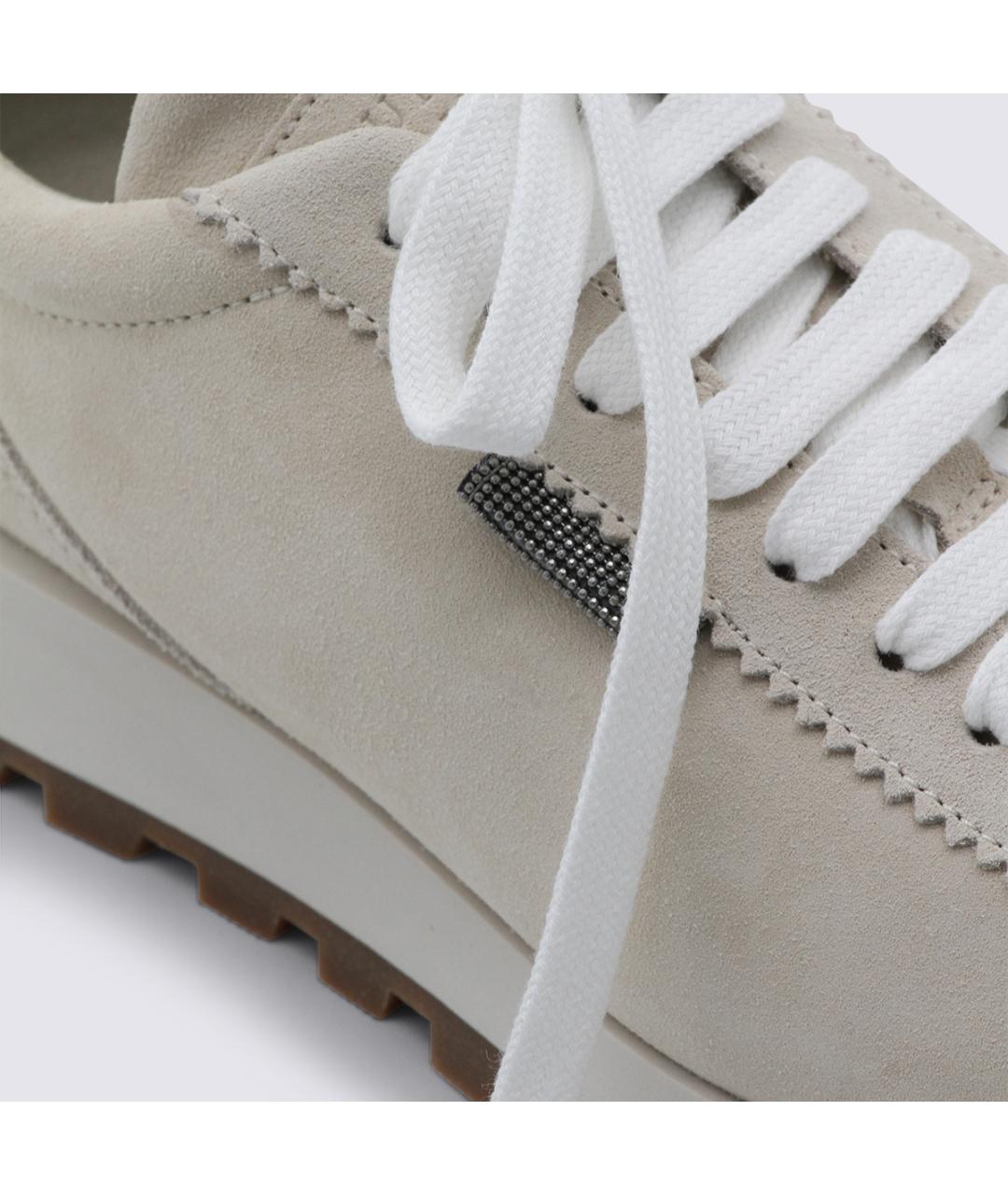 BRUNELLO CUCINELLI Бежевые кожаные кроссовки, фото 4