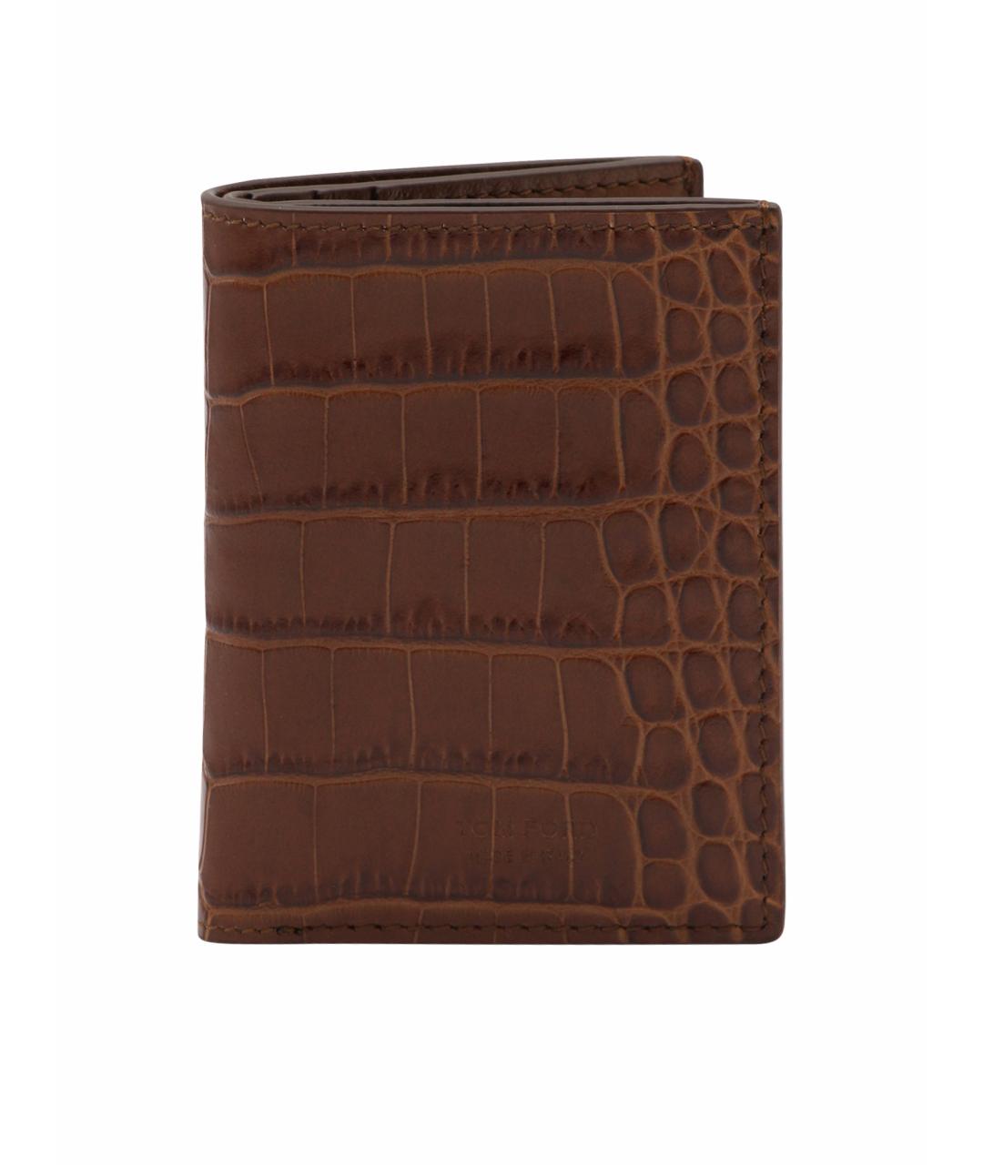 TOM FORD Коричневый кожаный кошелек, фото 1