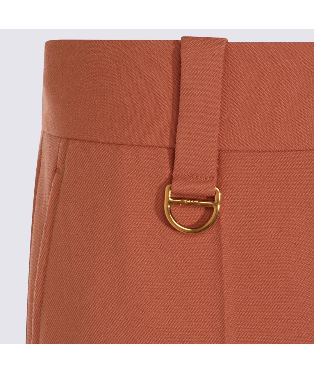 CHLOE Розовые хлопковые прямые брюки, фото 3