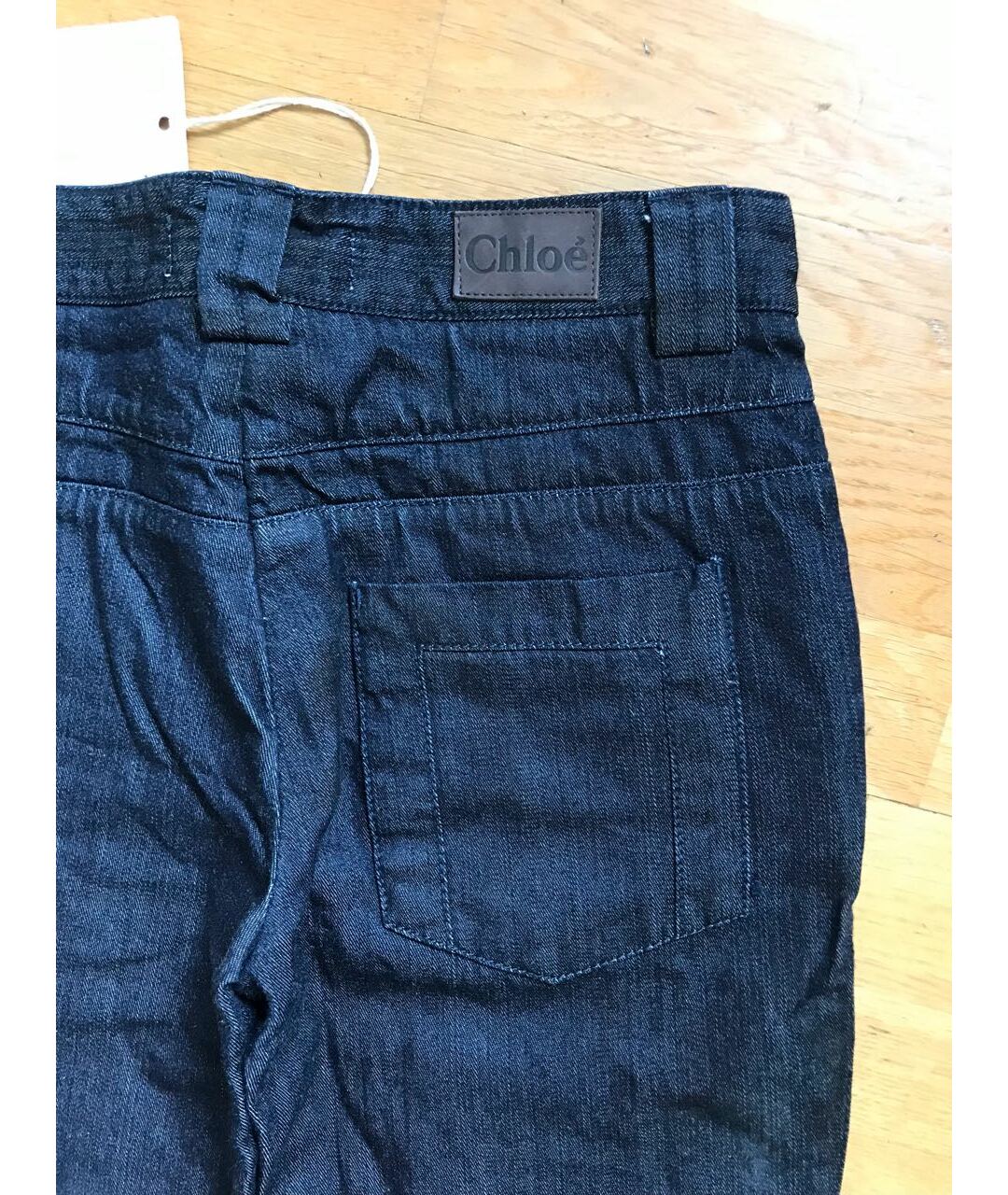 CHLOE Темно-синие хлопковые джинсы клеш, фото 7