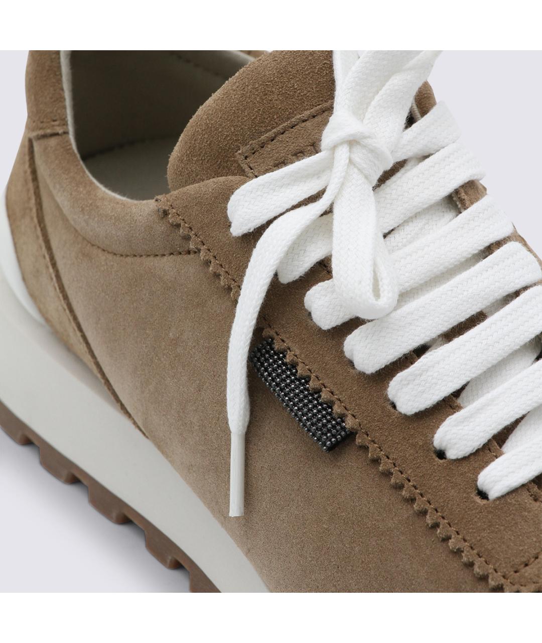 BRUNELLO CUCINELLI Коричневые замшевые кроссовки, фото 4