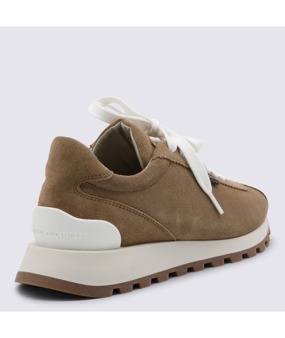 BRUNELLO CUCINELLI Коричневые замшевые кроссовки, фото 3