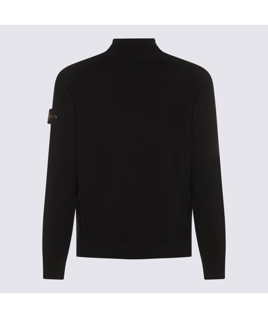 STONE ISLAND Черный шерстяной джемпер / свитер, фото 2