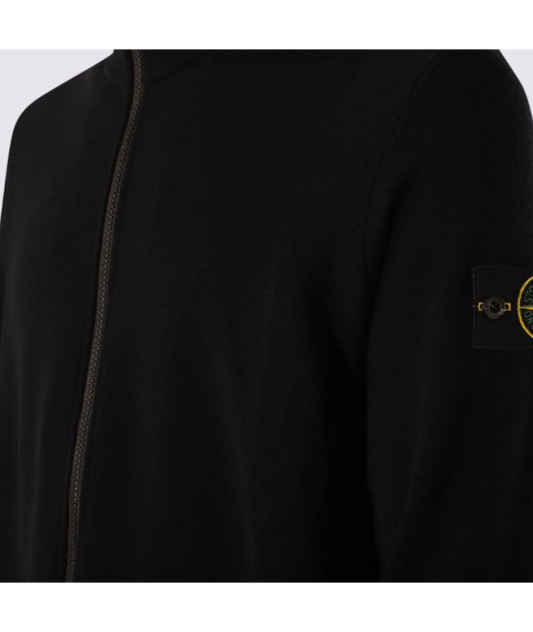 STONE ISLAND Черный шерстяной джемпер / свитер, фото 3