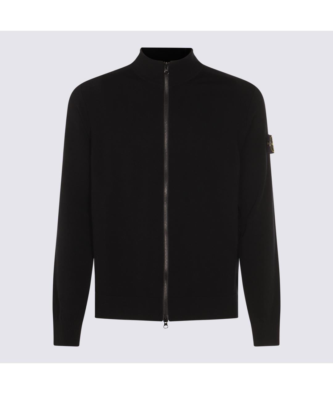 STONE ISLAND Черный шерстяной джемпер / свитер, фото 4