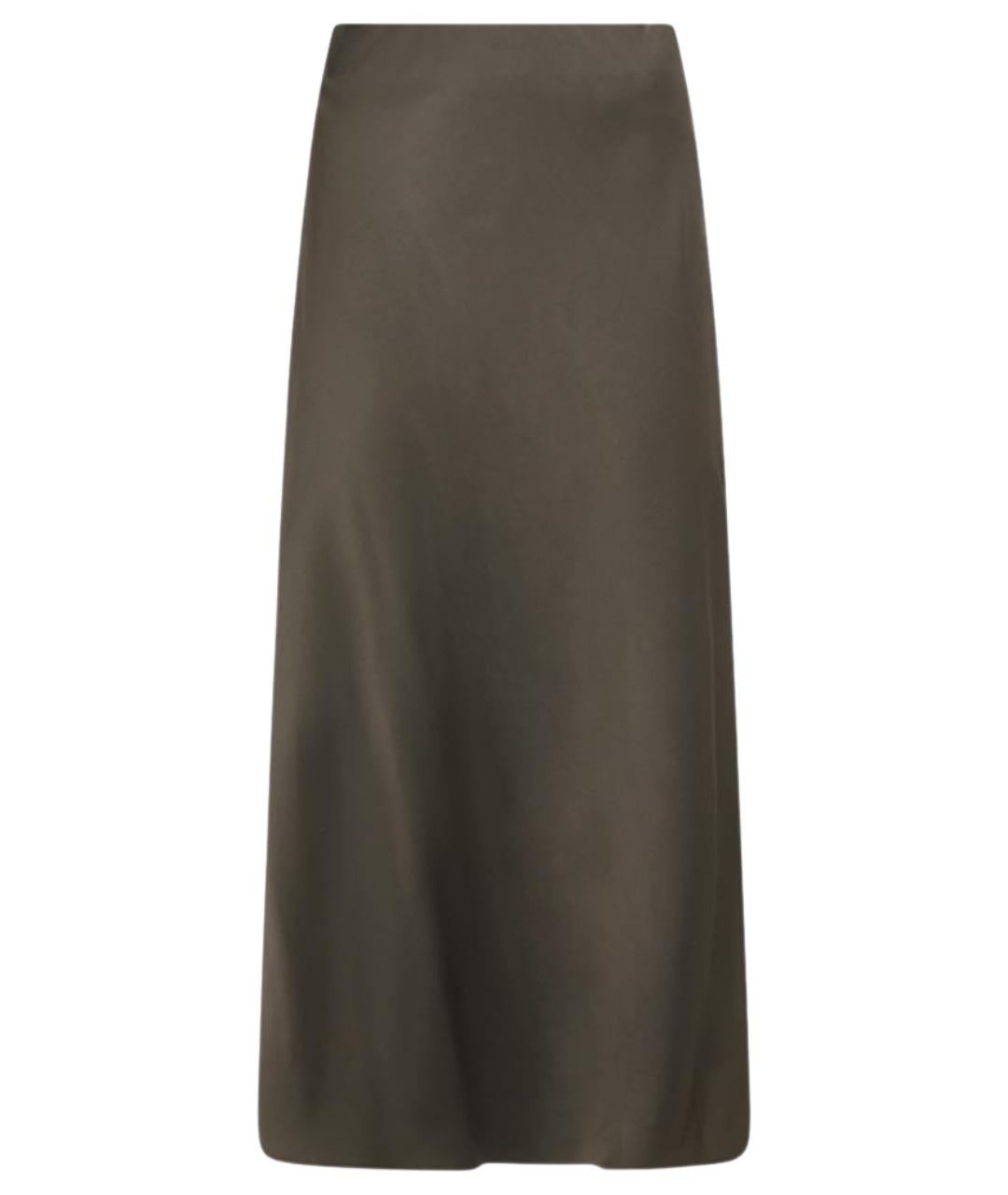 BRUNELLO CUCINELLI Коричневая юбка миди, фото 1
