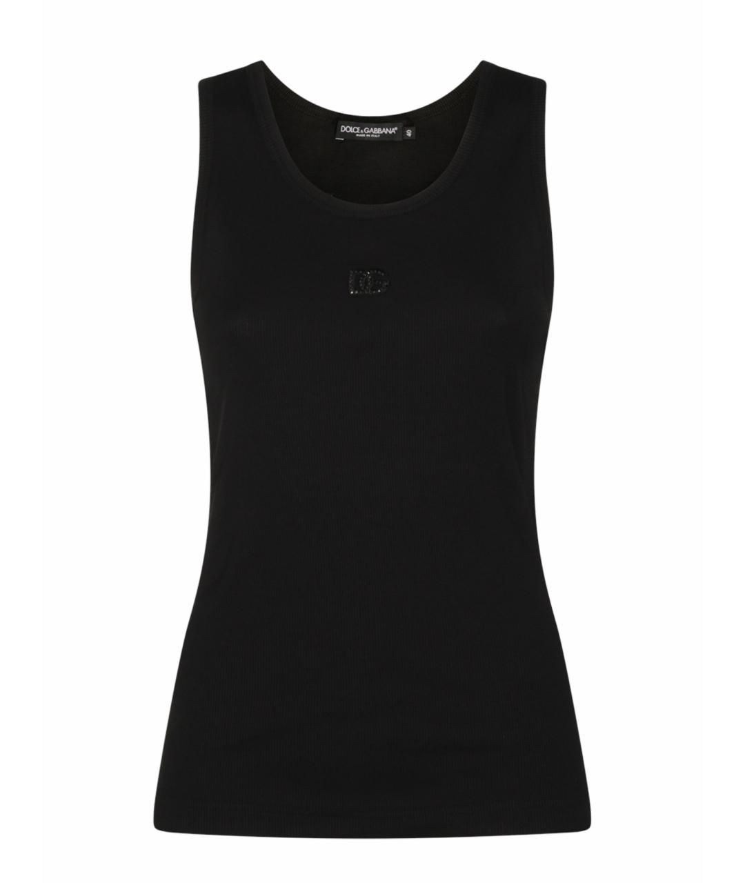 DOLCE&GABBANA Черная хлопковая майка, фото 1