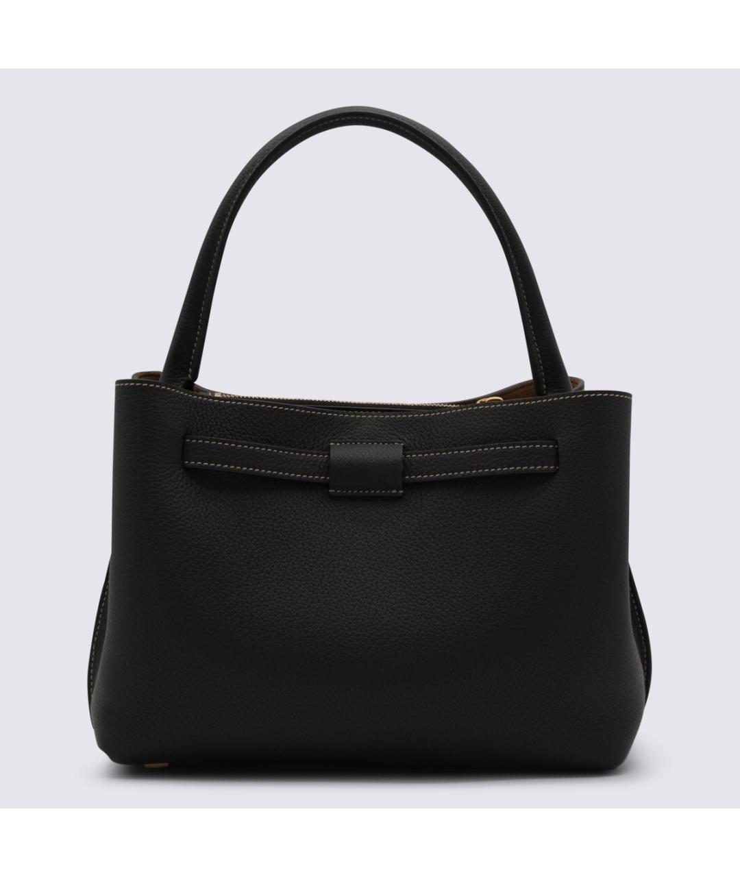 TOD'S Черная кожаная сумка тоут, фото 3