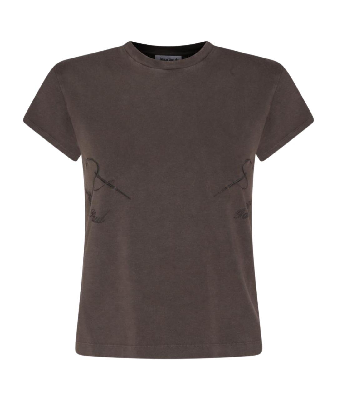 JEAN PAUL GAULTIER Серая хлопковая футболка, фото 1