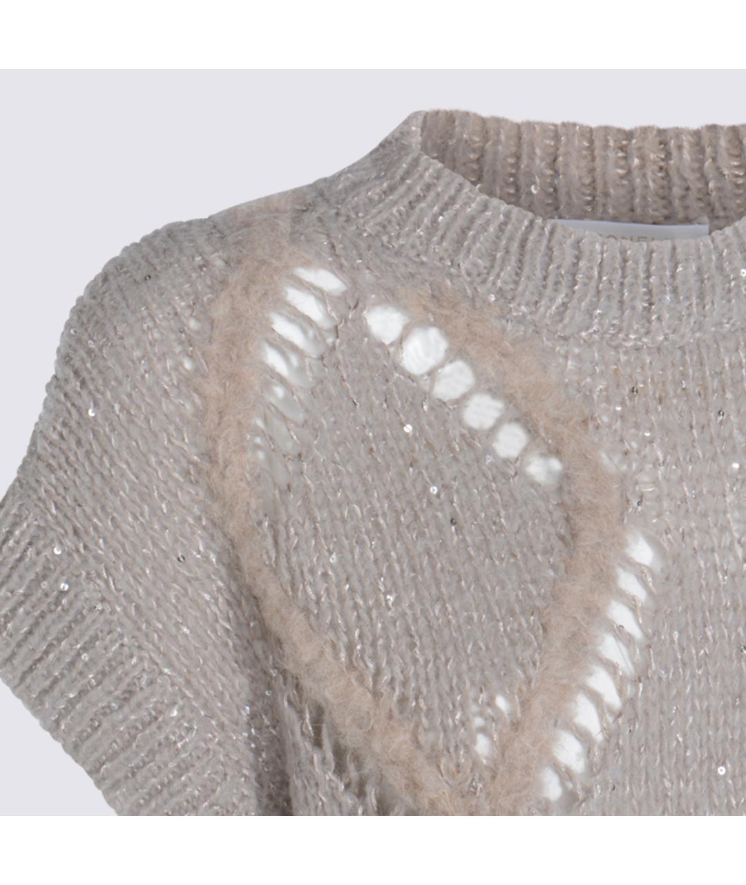 ANTONELLI FIRENZE Бежевый шерстяной джемпер / свитер, фото 3