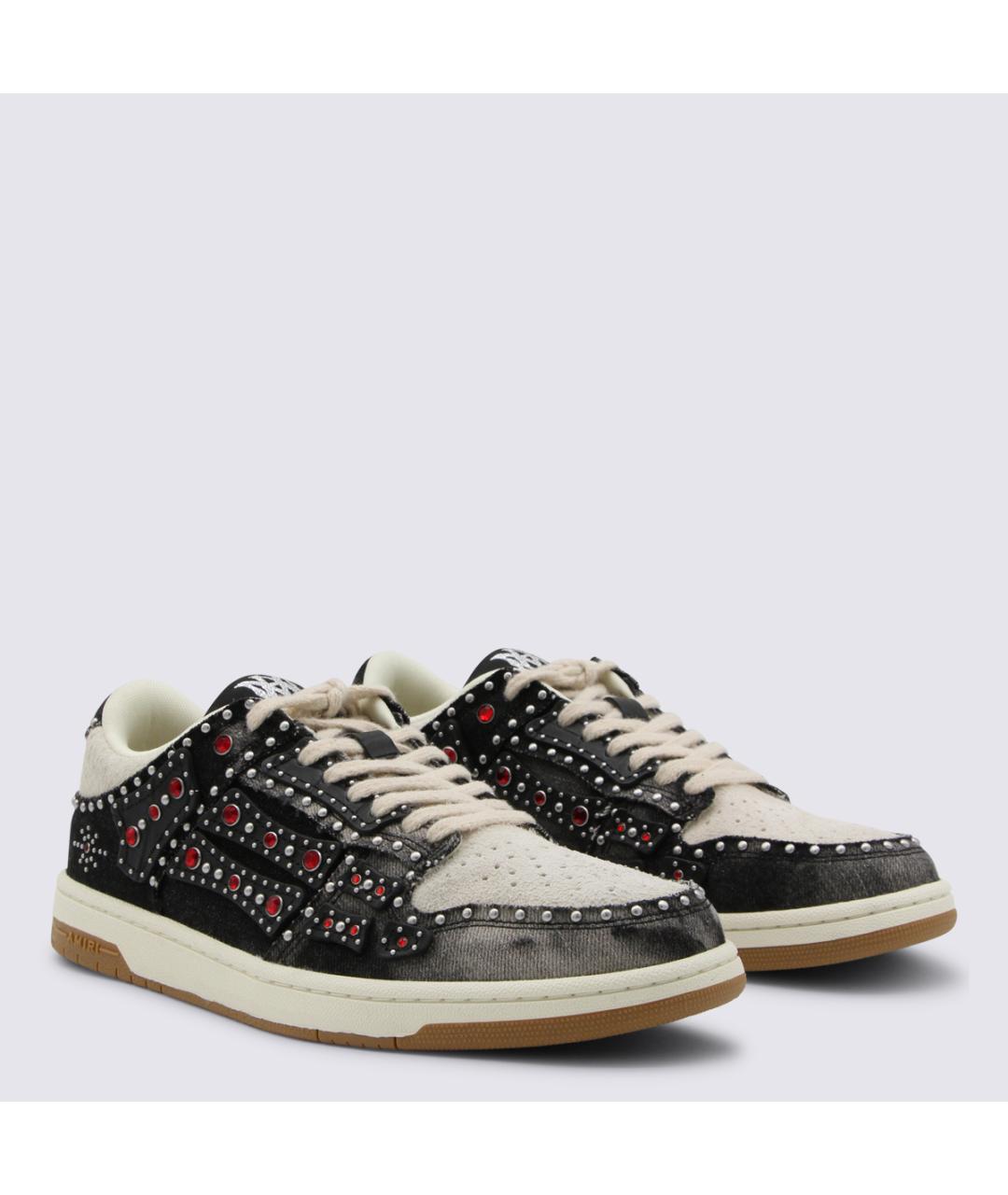 AMIRI Черные текстильные низкие кроссовки / кеды, фото 2