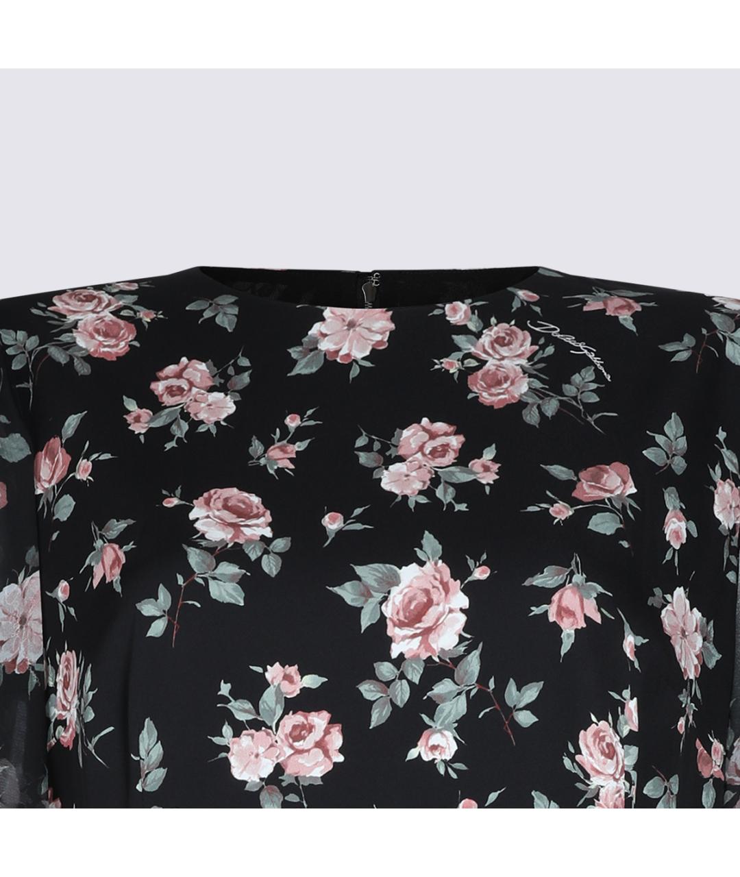 DOLCE&GABBANA Мульти шелковое платье, фото 3