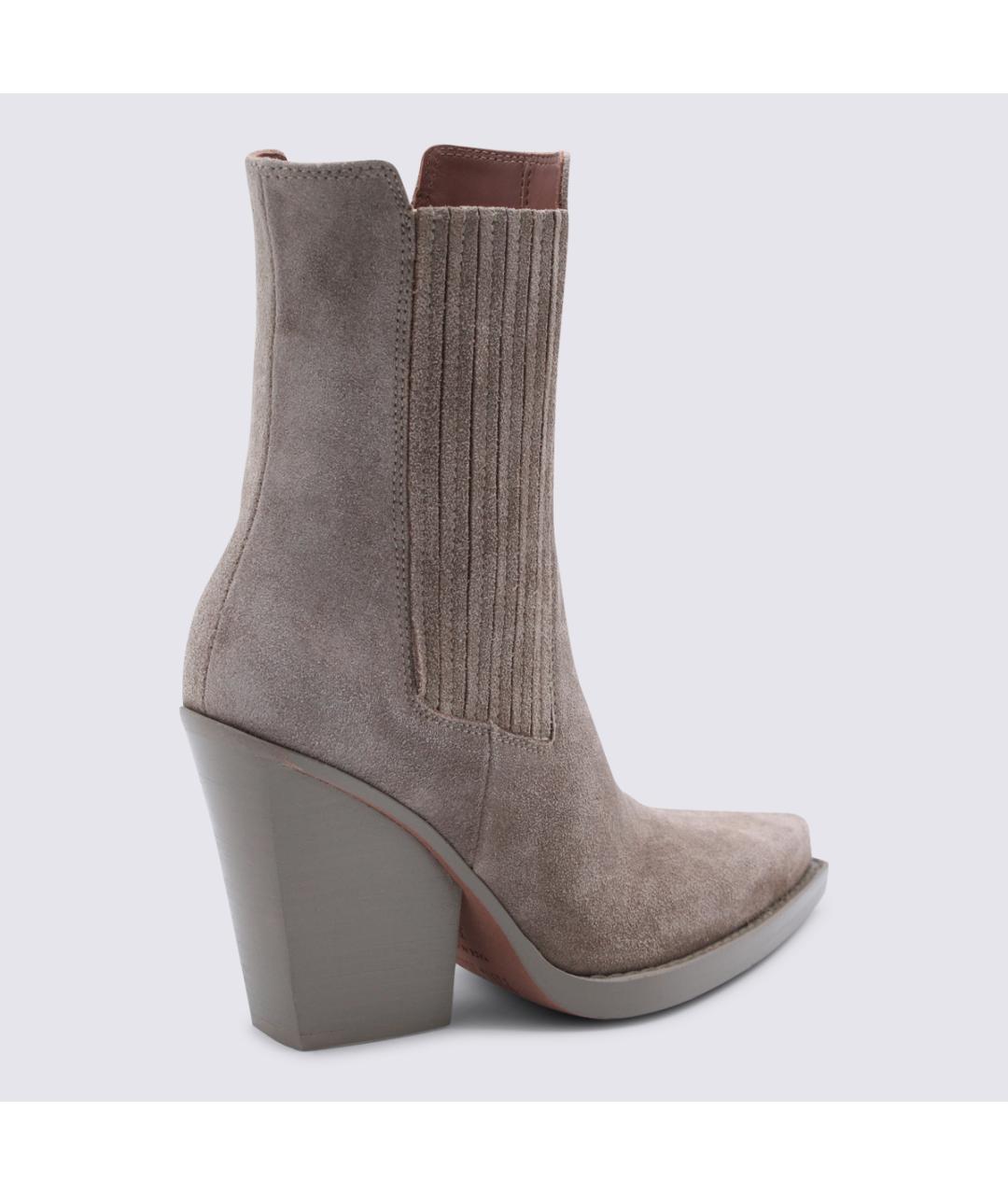 PARIS TEXAS Бежевые замшевые ботинки, фото 3