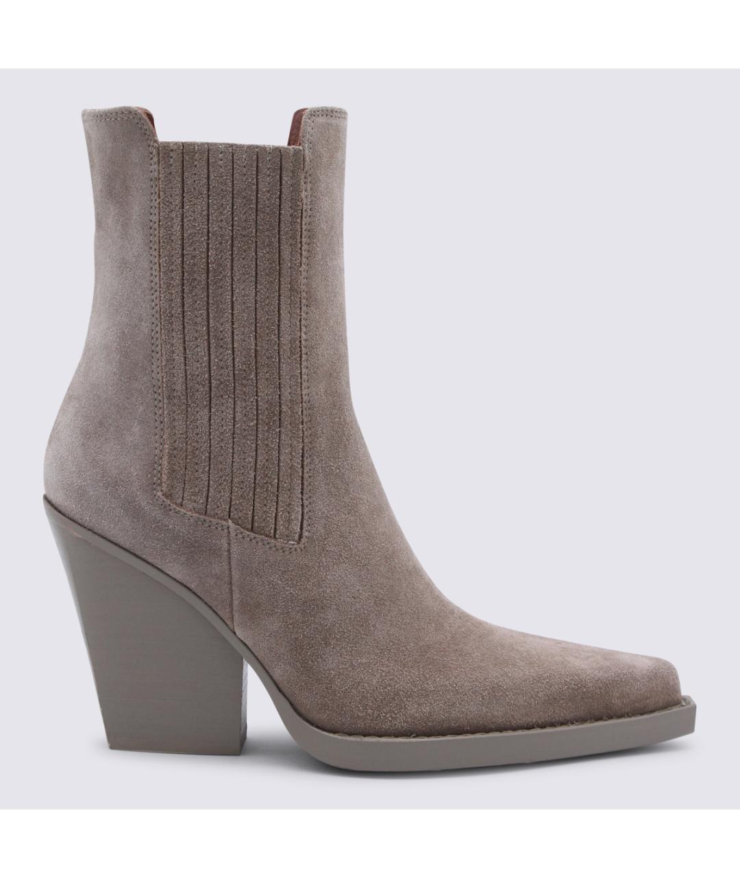 PARIS TEXAS Бежевые замшевые ботинки, фото 5