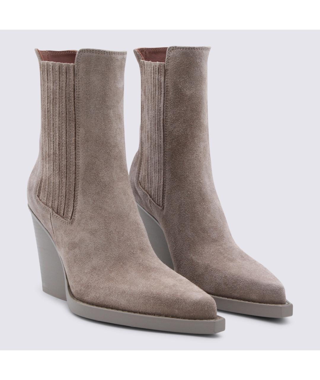 PARIS TEXAS Бежевые замшевые ботинки, фото 2