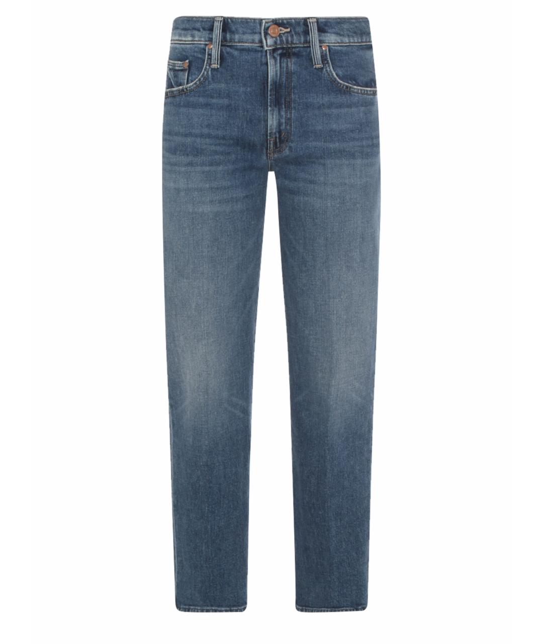 MOTHER Синие хлопковые прямые джинсы, фото 1