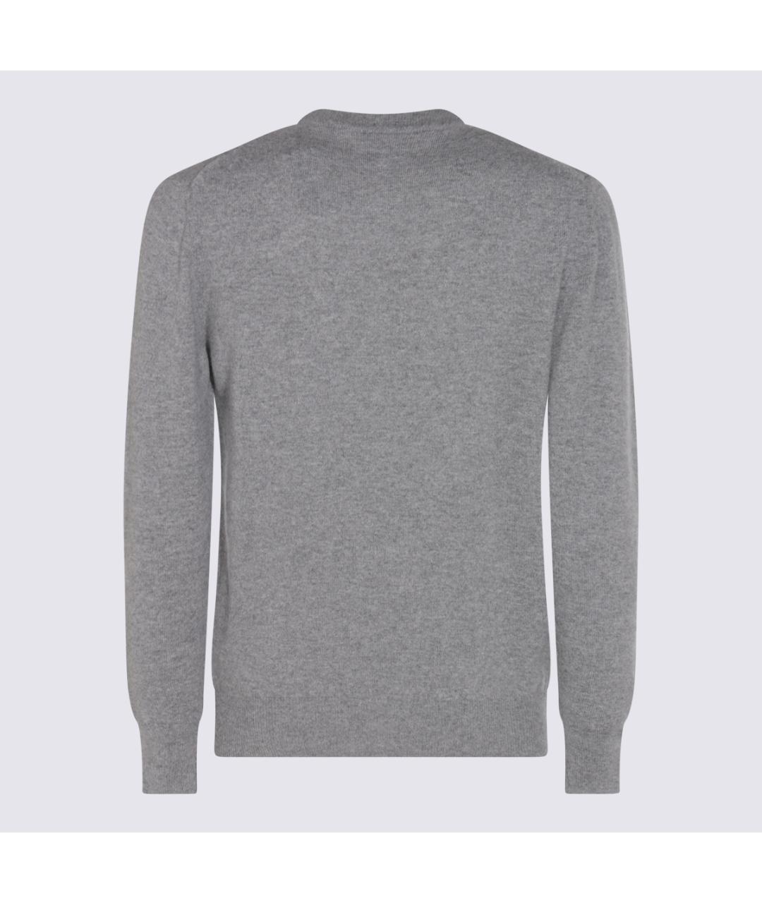 LARDINI Серый шерстяной джемпер / свитер, фото 2