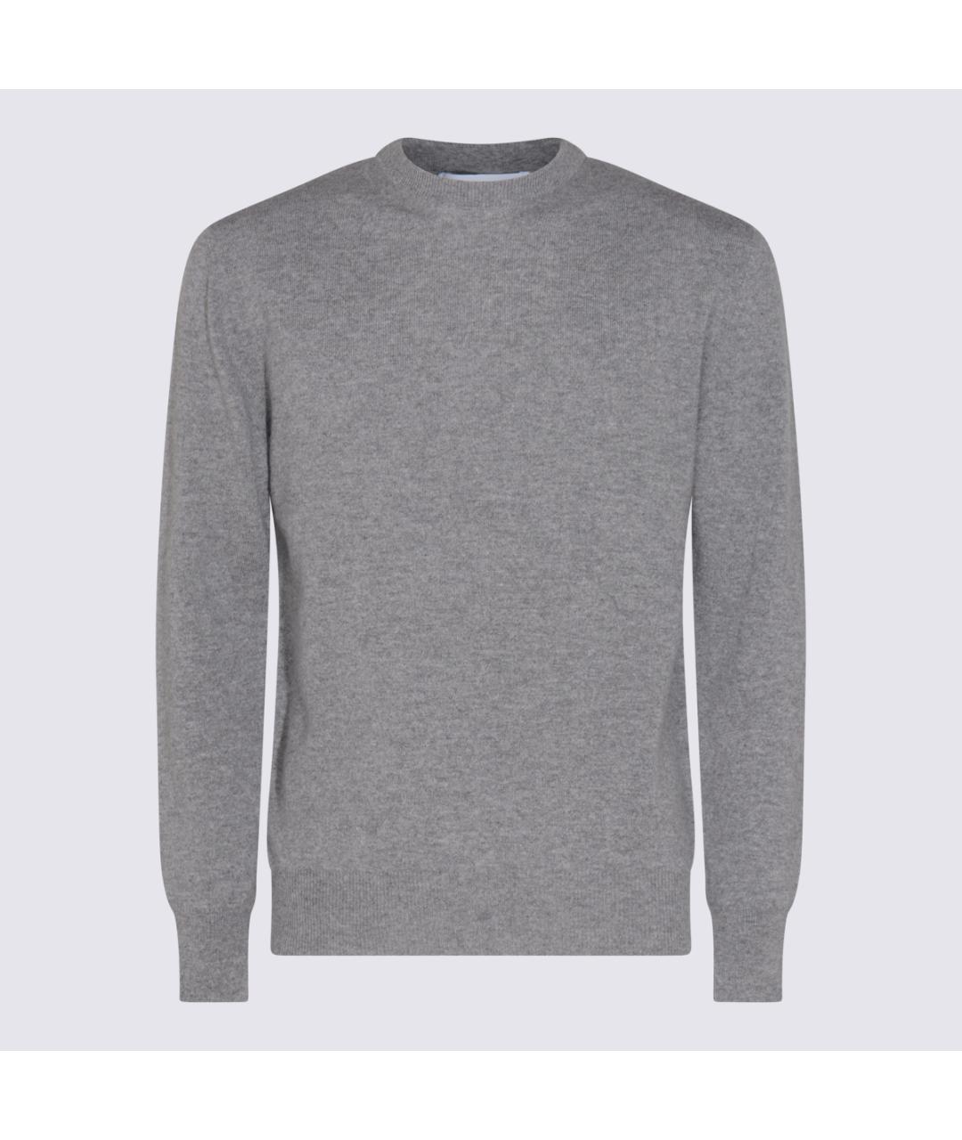 LARDINI Серый шерстяной джемпер / свитер, фото 4