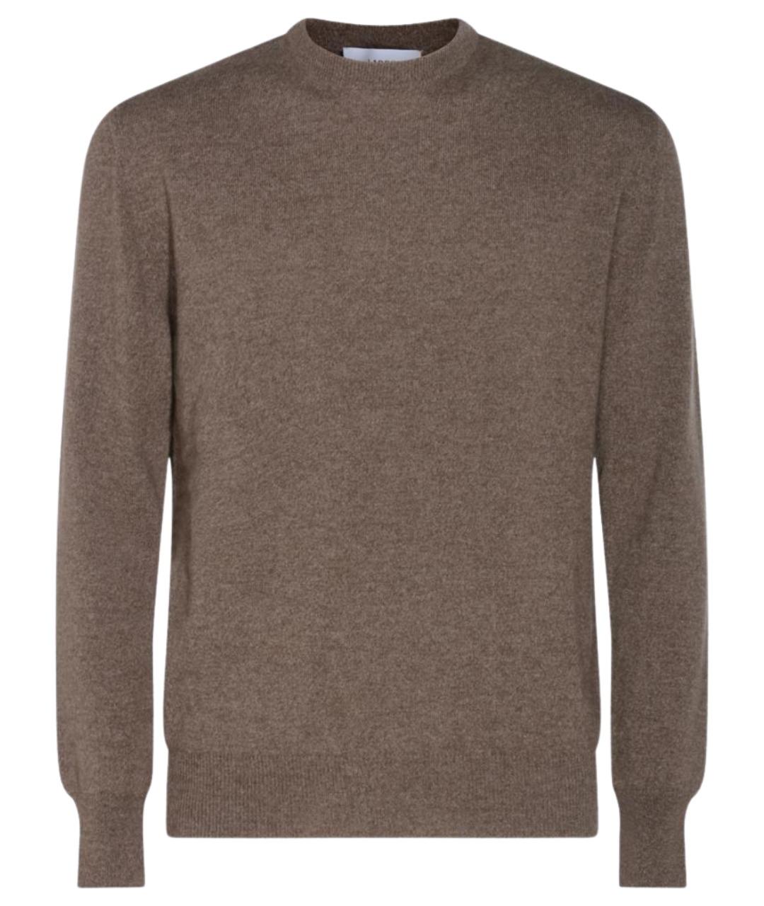 LARDINI Коричневый шерстяной джемпер / свитер, фото 1