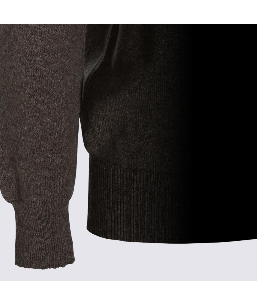 LARDINI Коричневый шерстяной джемпер / свитер, фото 3
