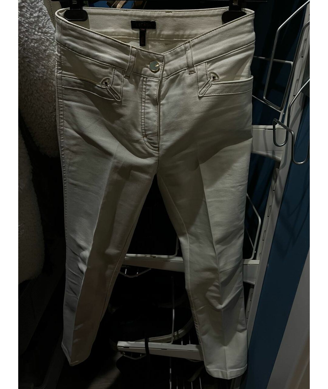 ESCADA Белые хлопко-эластановые джинсы слим, фото 6
