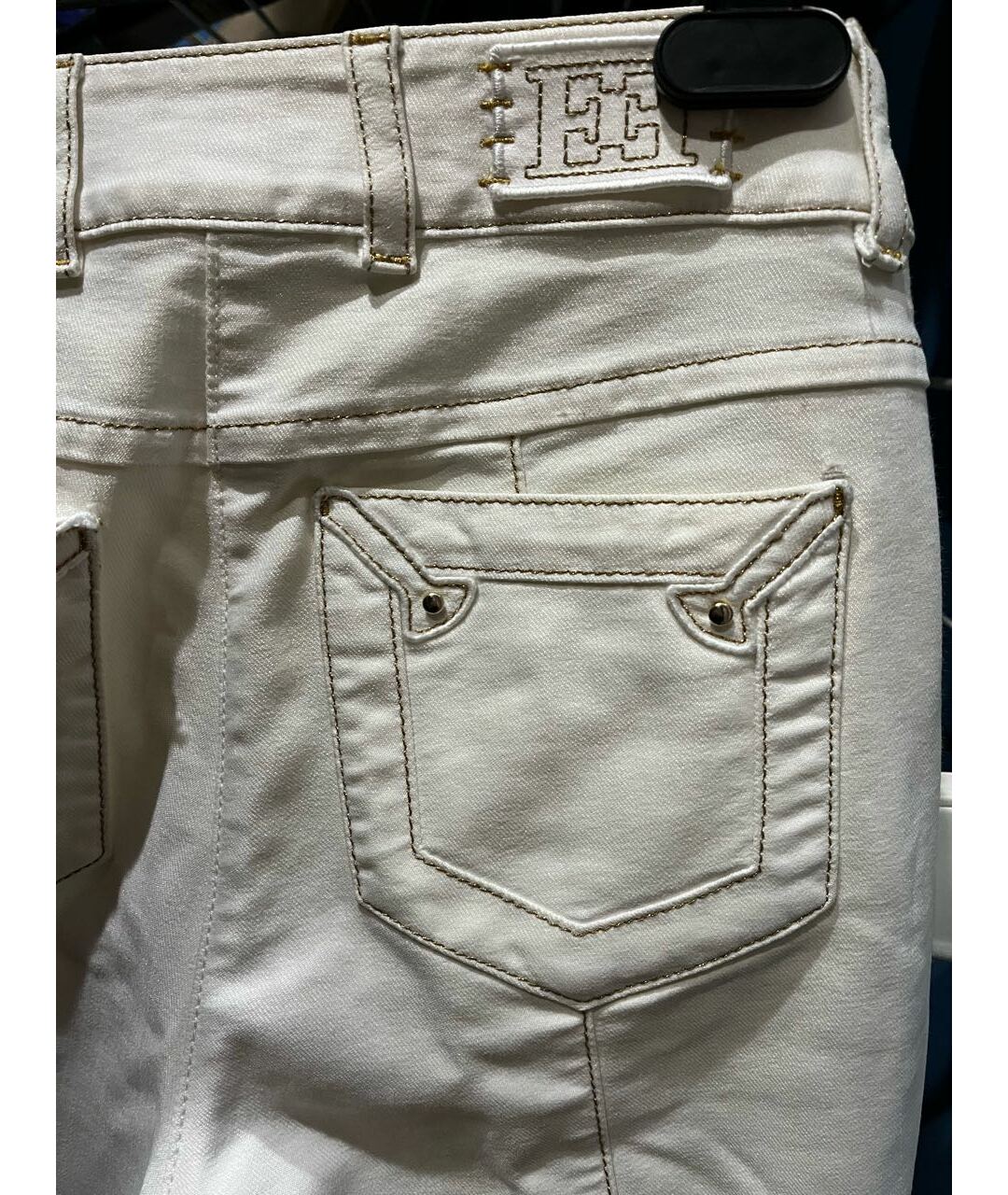 ESCADA Белые хлопко-эластановые джинсы слим, фото 4