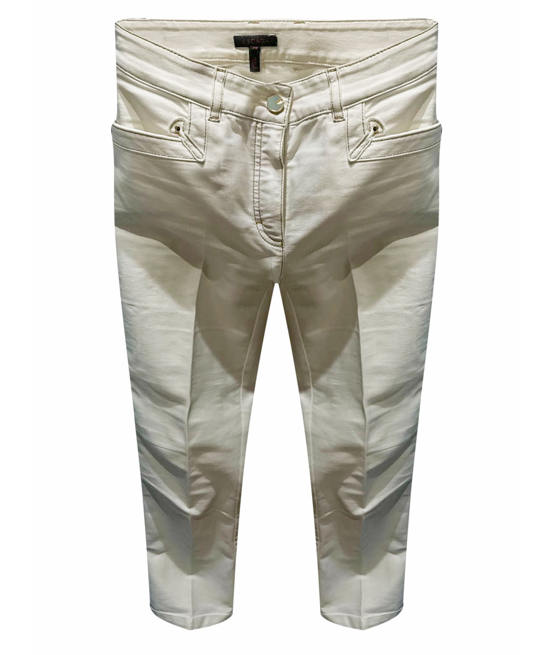 ESCADA Белые хлопко-эластановые джинсы слим, фото 1
