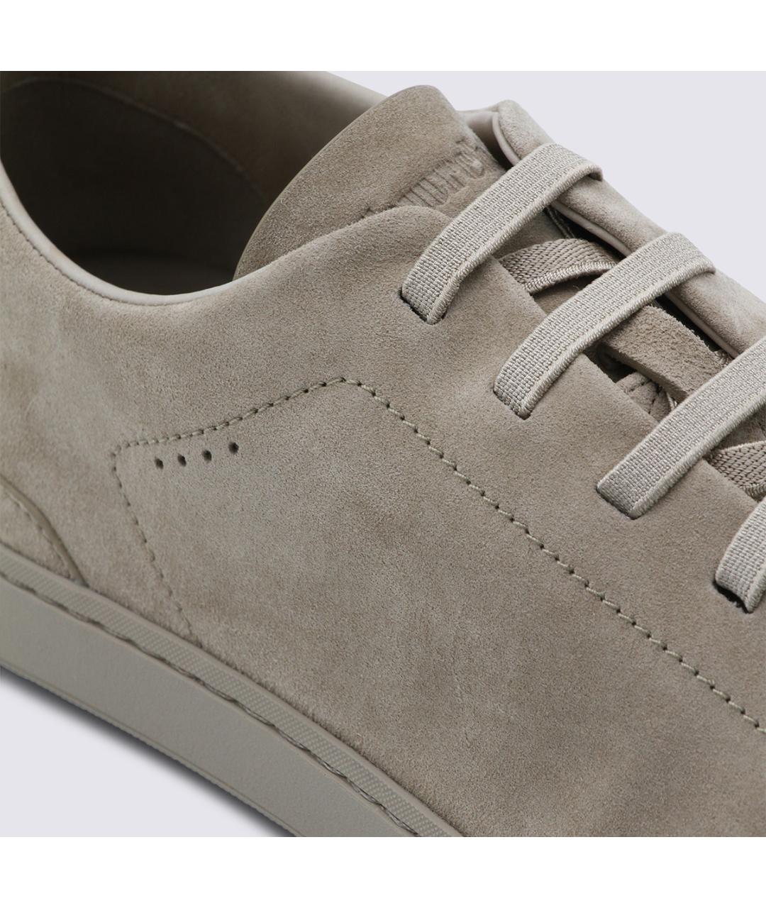 CHURCH'S Бежевые замшевые низкие кроссовки / кеды, фото 4