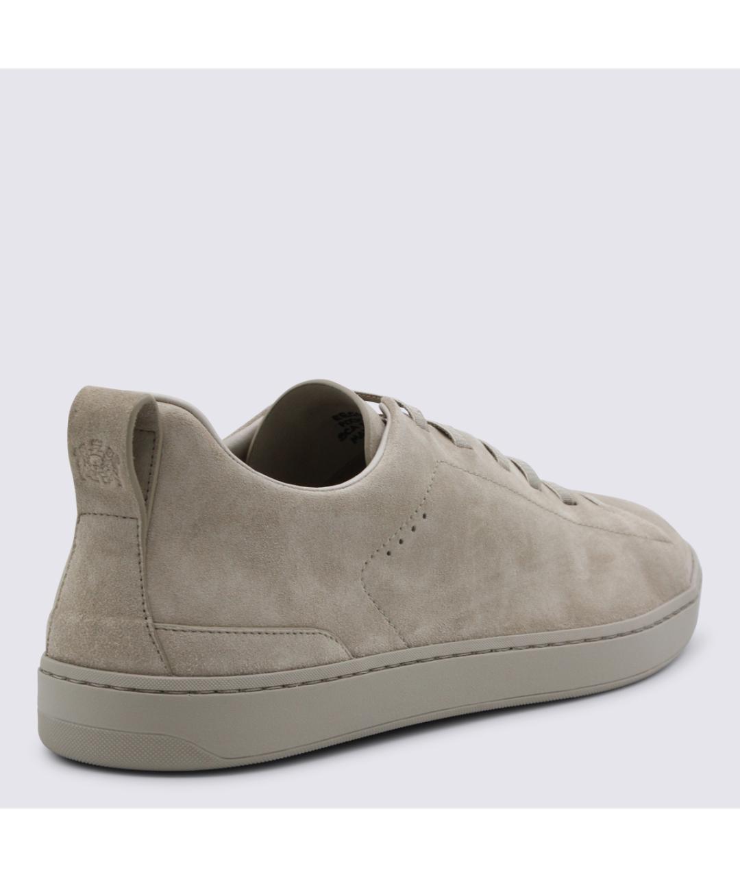 CHURCH'S Бежевые замшевые низкие кроссовки / кеды, фото 3