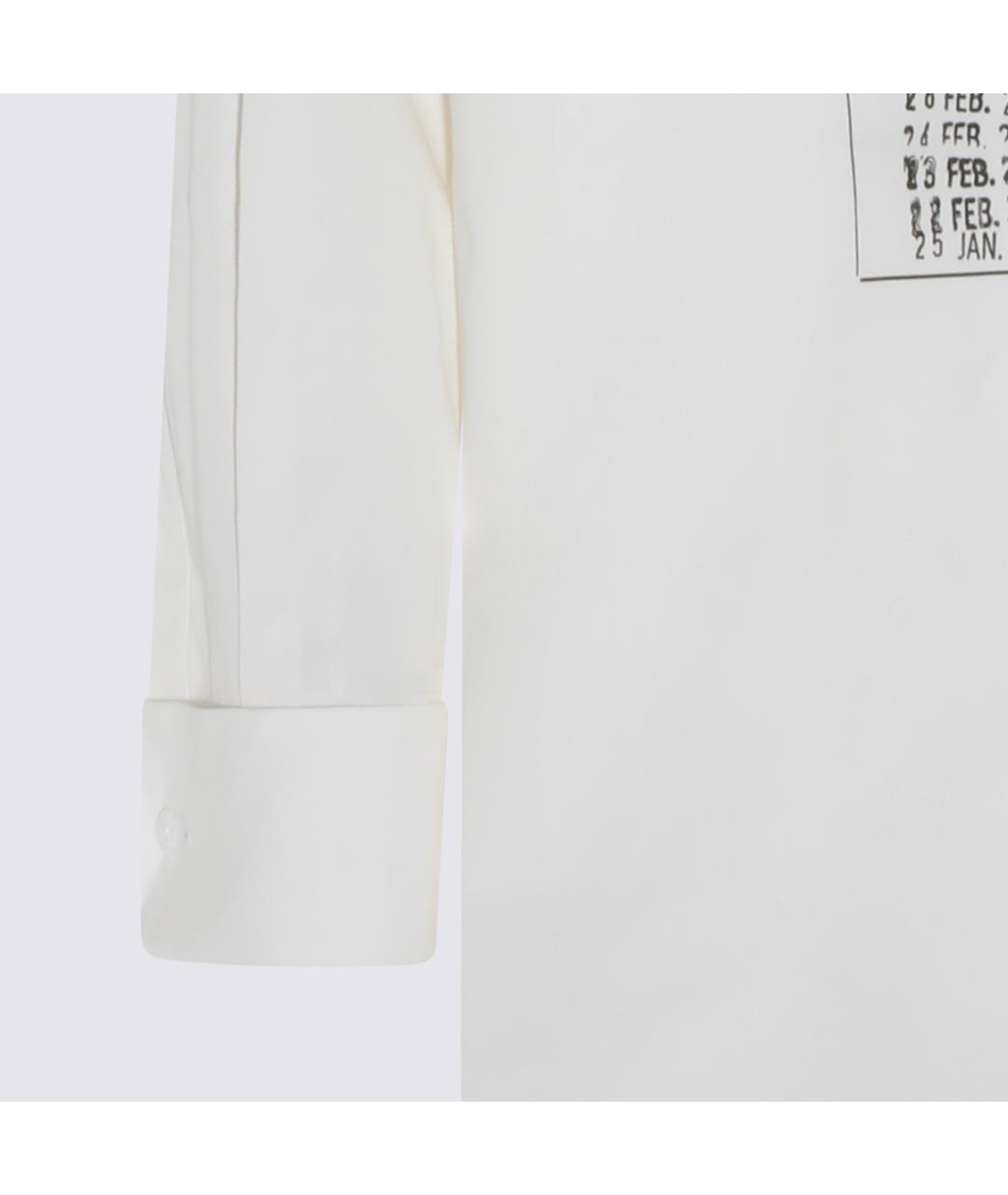 MM6 MAISON MARGIELA Белая хлопковая рубашка, фото 4