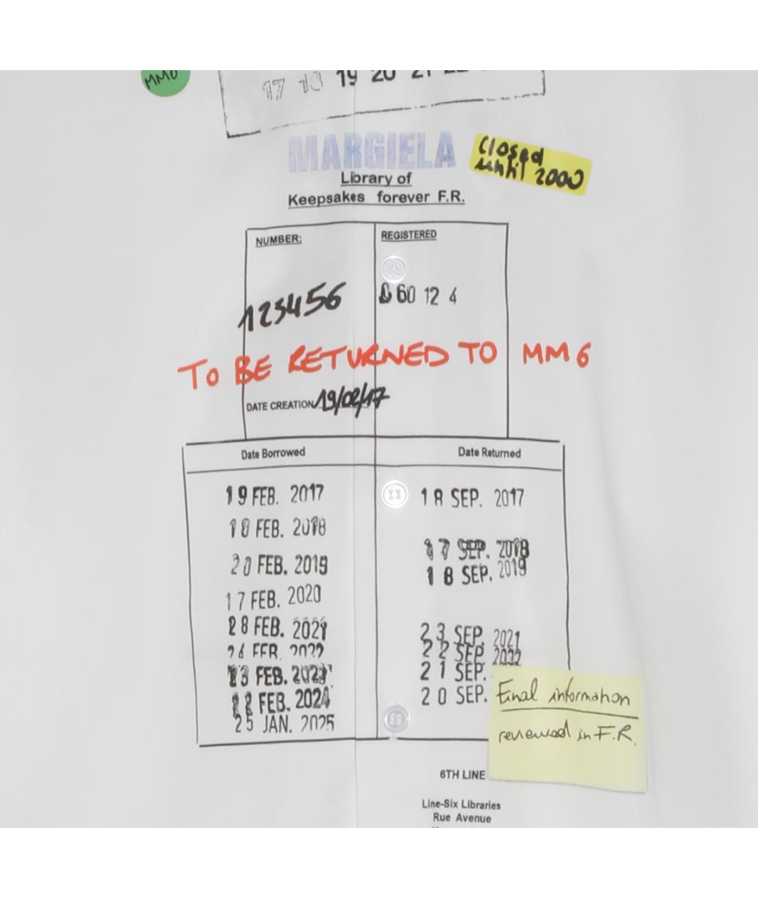 MM6 MAISON MARGIELA Белая хлопковая рубашка, фото 3