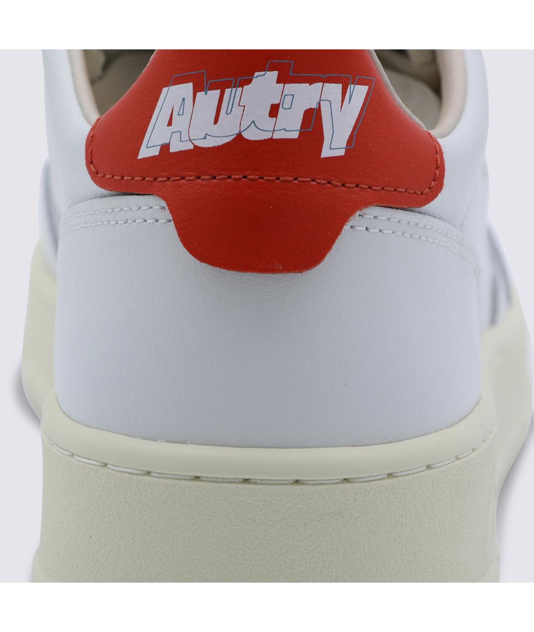 AUTRY Белые кожаные низкие кроссовки / кеды, фото 4