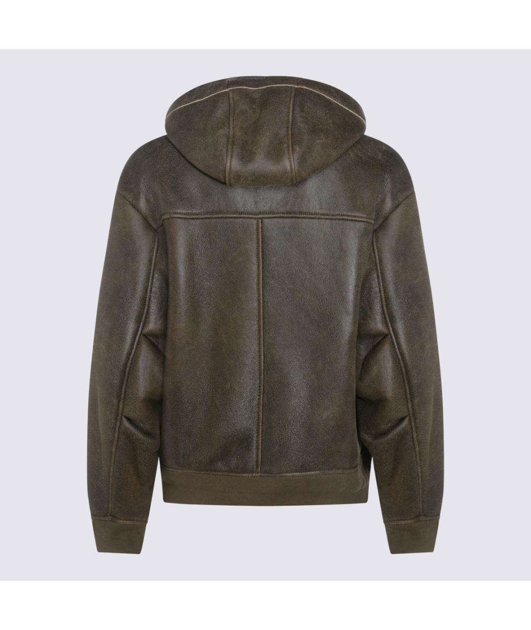 SALVATORE SANTORO Коричневая кожаная куртка, фото 2